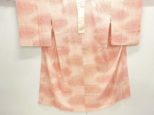 JAPANESE KIMONO / ANTIQUE HITOE JUBAN / KINSHA / KIKKO WITH FLOWER